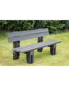 Kunststof bank Lelie met rugleuning